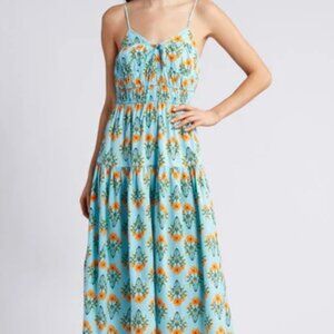 Mint Multi Floral Midi Dress